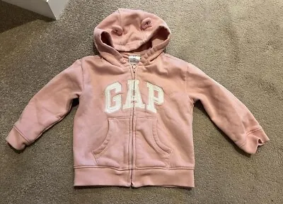 Baby Gap Dusky Pink Hoodie With Cute Ears Size 18-24 Months  • £3.99