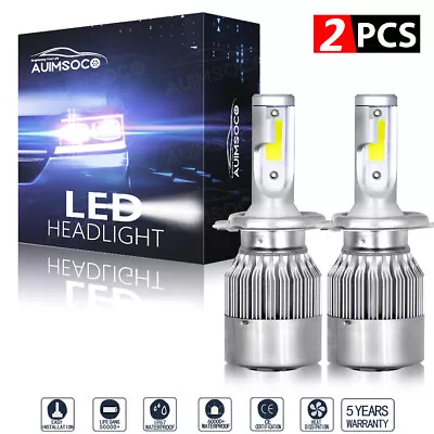 LED Headlight Kit H4 HB2 9003 6000K Hi/Low Bulbs For HONDA CIVIC 1992-2002 2003 • $34.99