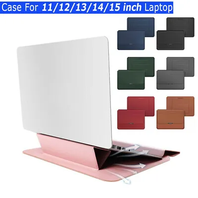 11-15 Inch Universal Sleeve Laptop Bag Case  PU Shockproof  Stand Cover Notebook • £5.99