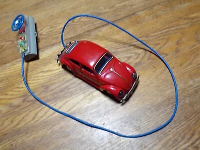 Vintage Battery Operated Remote Control Tin VW Volkswagen Beetle Toy Automobile • $19.99