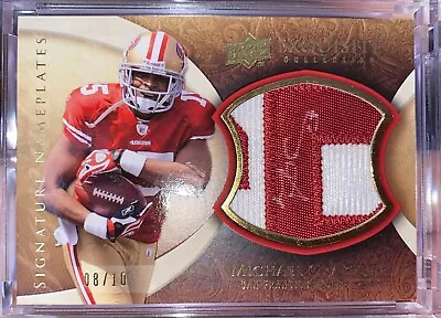 2009 Upper Deck Exquisite Michael Crabtree RPA RC Rookie Nameplate Auto 8/10!! • $100