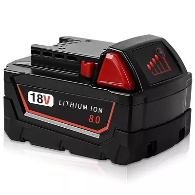 For Milwaukee M18 18V Extended Capacity 8.0Ah Lithium Ion Battery 48-11-1860 New • $27.98