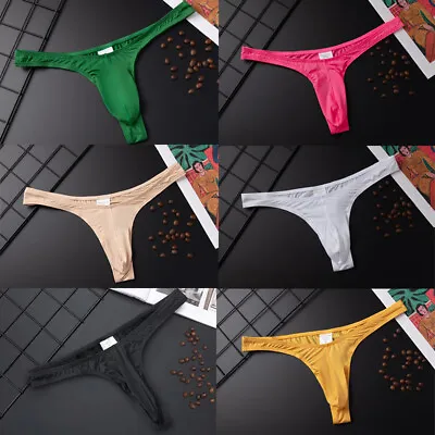 Men Sexy G-string Briefs Thong Bikini Underwear T Back Pouch Panties Swimwear # • $3.40