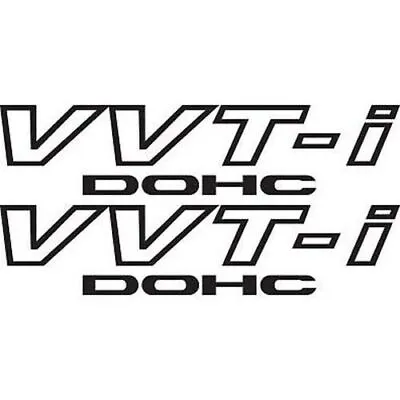 Toyota V VT- I DOHC (2 PACK) 9  BLACK Emblem Vinyl Sticker Decal VVTI TRD Supra • $3.99