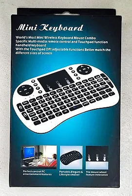 Mini Portable Wireless Keyboard Mouse Combo Xbox 360 PS3 PC Smart TV Box Tablet • $9.95