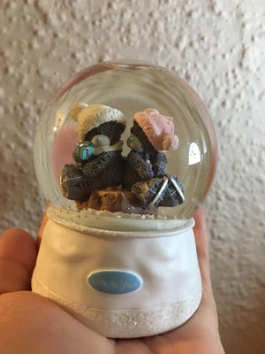 £9.99 • Buy Me To You Snow Globe Winter Skating Teddies