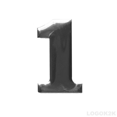 £2.99 • Buy Self Adhesive House Number Door Plaque Sign Chrome Home Letter Apartment Gate 