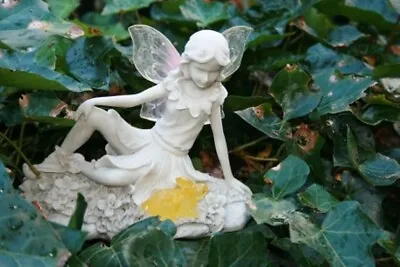 Beautiful Fern Fairy Garden Ornament With Solar Light Up Wings And Rabbit • £12.95