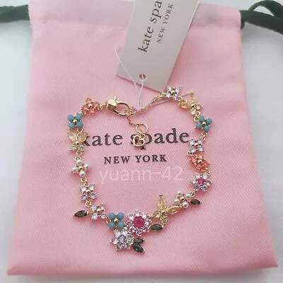 New Kate Ks Spade New Bloom Flower Cluster Charm Bracelet Chain • $28