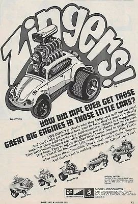 1970's Print Sales AD Art Advertisement MPC Models Kits  Zingers  Van Dune Buggy • $6.99