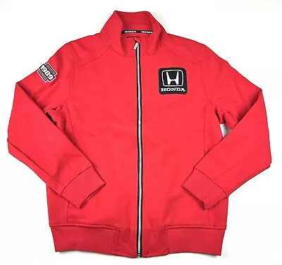 Honda Racing Grand Prix Racing Team Red Fleece Jacket Sz Medium Patrick Calello • $49.95