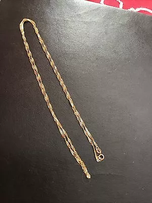 9ct 375 Hallmarked Singapore Chain  Almost 24” • £50