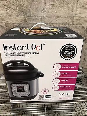 Instant Pot DUO Mini 3-Quart 7-in-1 Multi-Use Programmable Pressure Cooker New • $52.99