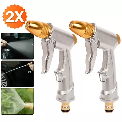 2PCS High Pressure Water Spray Gun Brass Nozzle Garden Hose Pipe Lawn Car Wash • $18.70