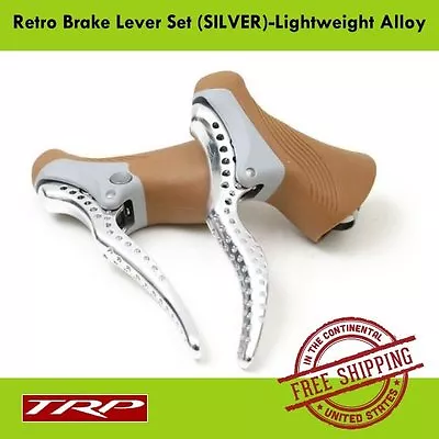 TRP RRL SR Alloy Retro Brake Lever Set Light W/Gum Hoods Fit 23.8mm & 24.2mm  • $66.90