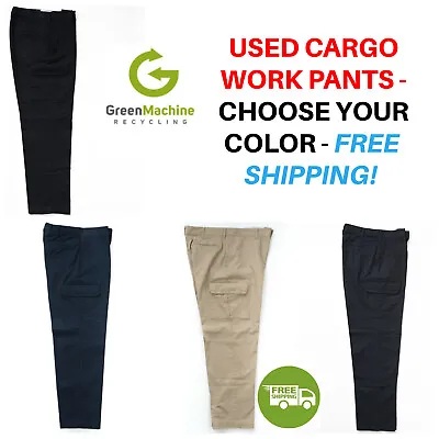 Used Uniform Work Pants Cargo Cintas Redkap Unifirst G&K Dickies Etc FREE SHIP • $13.56