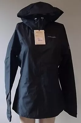 Craghoppers Waterproof Jacket Ladies Black Loretta Breathable Walking Hiking • £39.99