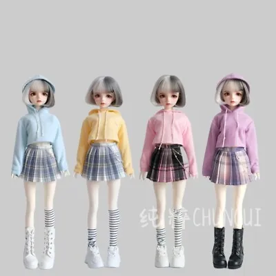 BJD Doll Clothing Hoody Pleated Skirt 1/3 1/4 1/6 OB24  For SD MSD Blythe • $16.99