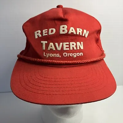 Vintage Distressed Red Barn Tavern Lyons Oregon Baseball Cap Hat Bar Brewana • $26.99