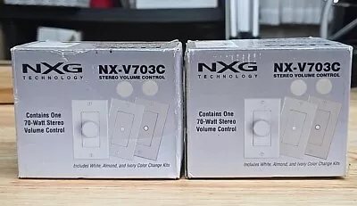 Stereo Volume Control - In Wall NXG TECHNOLOGY LOT OF TWO 70w 3 Colors Of Covers • $24.99