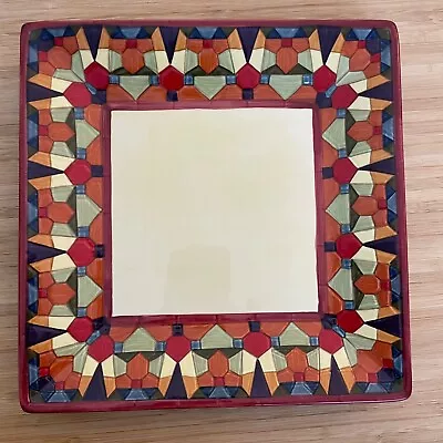 Corsica Home Mosaica Square Salad Plate Multi Color Hand Painted Hand Crafted. • $18