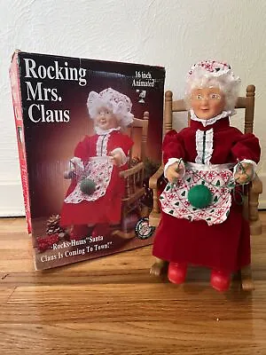 Gemmy North Pole Productions Animated Rocking Mrs. Claus Christmas Rocking Chair • $34.99