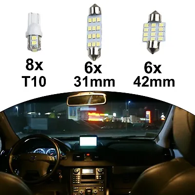 20Pcs Car Interior Parts LED-Lights Kit For Dome License Plate Lamp Bulb White • $9.64