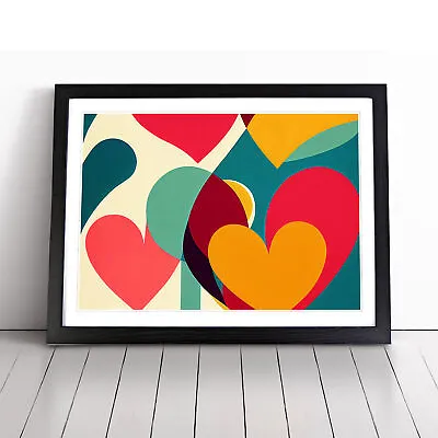 Abstract Art Love Heart Vol.3 Wall Art Print Framed Canvas Picture Poster Decor • £14.95