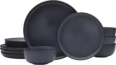 Mikasa Mayer 12 Piece Dinnerware Set Service For 4 Gray • $136.99