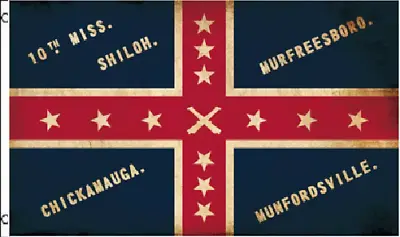 3x5 10th Mississippi Polk Battle Infantry Battallion Csa Flag Banner 100d • $12.88