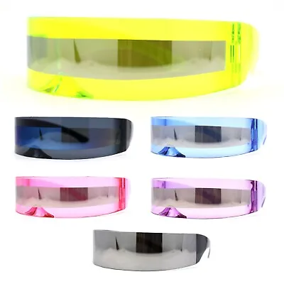 $9.95 • Buy Cyclops Shield Mirror Lens Plastic Wrap Sunglasses