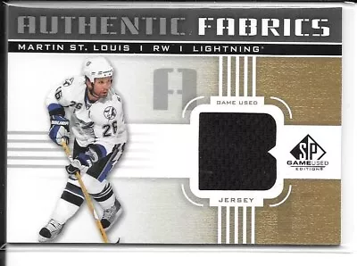 2011-12 SP Game Used Authentic Fabrics Martin St. Louis Jersey Card • $3.49