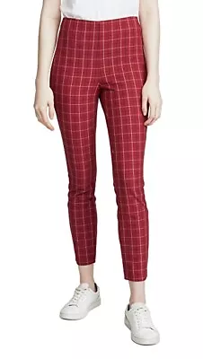 Rag & Bone RED MULTI Simone High Rise Plaid Pants US 10 • $131.63