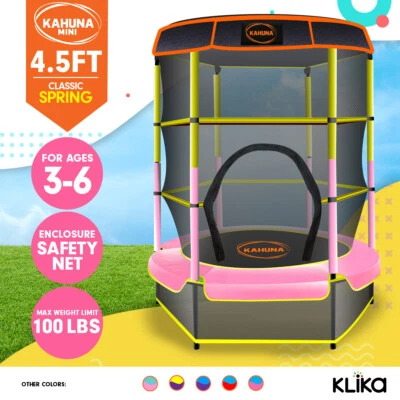 $299 • Buy Kahuna 4.5ft Trampoline Round Free Safety Net Spring Pad Cover Mat Outdoor YLPK