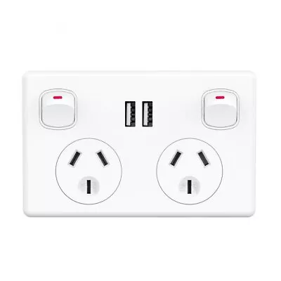 1-5X Dual USB 3.6 AMP 10A Power Point Socket Home Plug Switch Wall Outlet Supply • $24.69