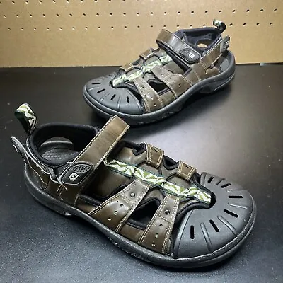 FootJoy FJ Brown Leather Closed Toe Golf Sandals 45625 Mens Size 10 M • $34.95