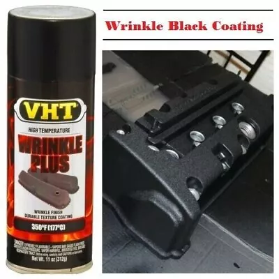 Black Wrinkle Satin Coating Exhaust Valve Cover Shifter Engine High Temp Paint • $29.99