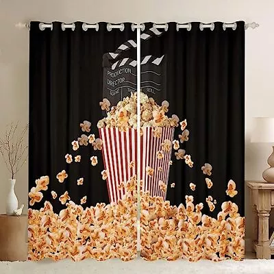 Movie Theater Decor Curtains For Bedroom Living Room (2 Panels 42 X 84 Inch)... • $61.86