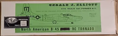$40 • Buy NORTH AMERICAN B-45-RC TORNADO; Gerald J Elliot Vacuformed Kit; 1:72 Scale