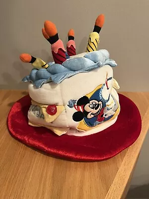 Mickey Mouse Disney Happy Birthday Cake Hat Light Up Candles Disney World • $16