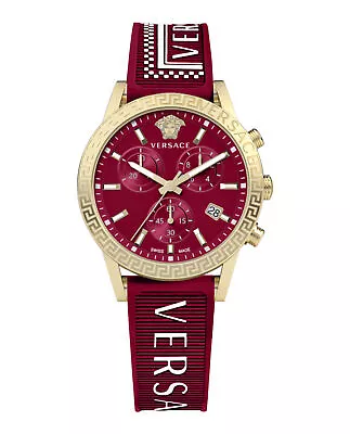 Versace Womens Sport Tech Gold 40mm Strap Fashion Watch • $399