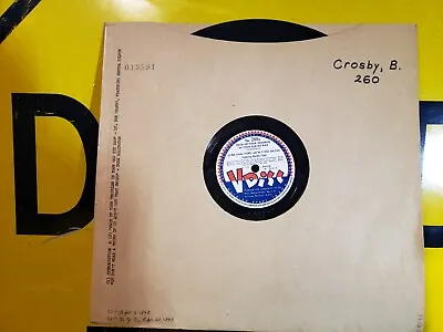 $39.99 • Buy 78 RPM V-Disc No.260 Bob Crosby, And His V-Disc Bob Cats Martha Tilton