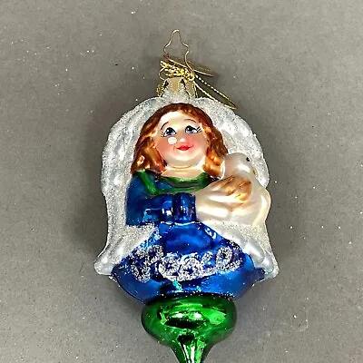 Mark Klaus Angel With Dove Ornament Blown Glass 2003 Christmas Holiday Decor • $5.99