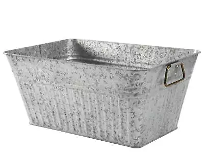 Better Homes & Gardens Large Rectangular Galvanized Ice Bucket 22 X15 X10  • $18.94