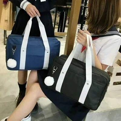 Japanese High School Uniform Bag Handbag Canvas JK Student Lolita Anime Cosplay • £21.71
