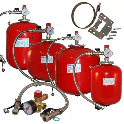 Aquasystem Heating Expansion Vessel 8 12 18 24 35 Ltr & Sealed System Kit/Brckt • £35