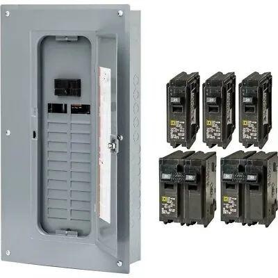 Square D 100 Amp 24-Space 48-Circuit Indoor Main Breaker Panel Box Load Center • $132.97