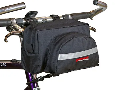 Bicycle Handlebar Bag Cycling Front Pack Bike Bag Rear Frame Accessories Black • $19.95