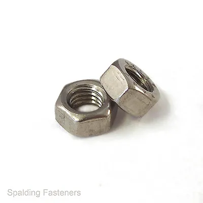 UNF A4 Marine Grade Stainless Steel Full Nuts - 1/4  5/16  3/8  7/16  1/2  & 5/8 • £2.38