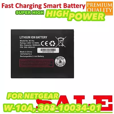 Black Battery For Netgear W-10a Telstra Nighthawk M1 MR1100 308-10034-01 W10A • $19.88
